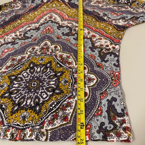 Free People Chase Me Long Sleeve Paisley Print Turtleneck | Size Small - Picture 7 of 9
